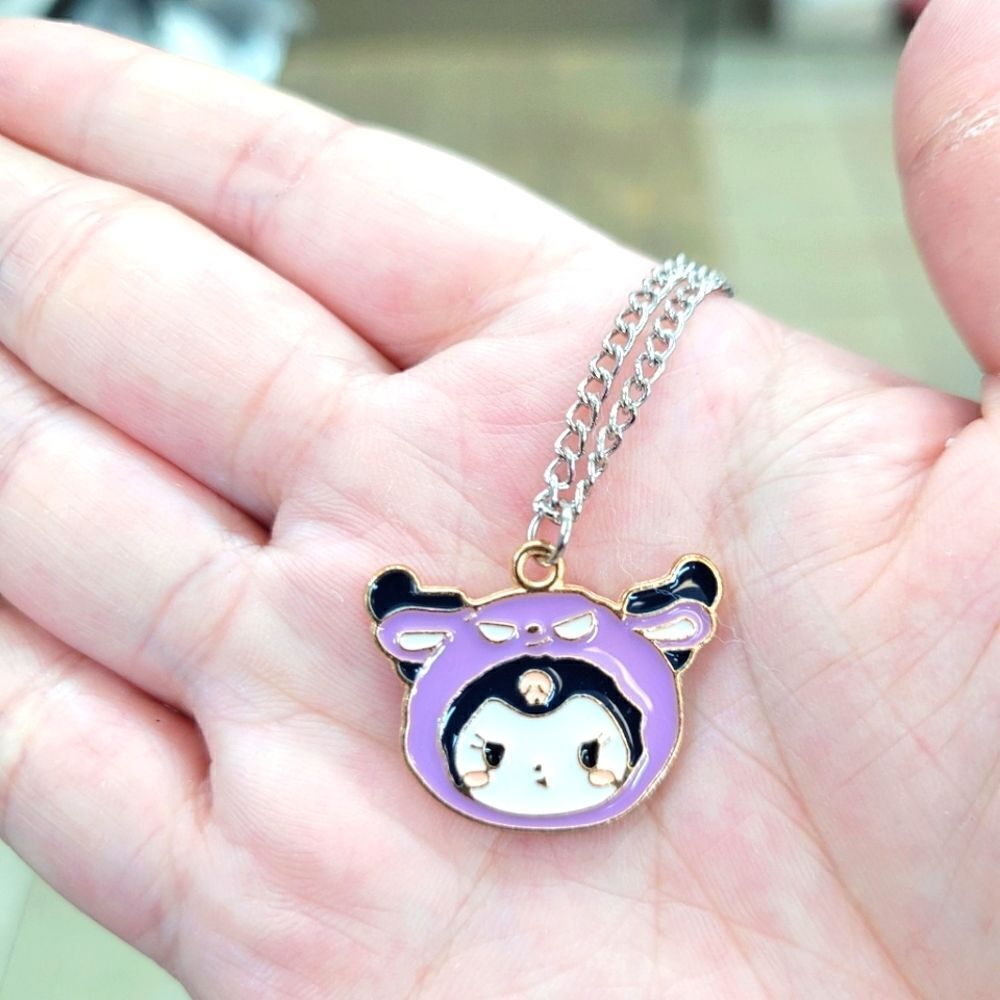 Brand New Kuromi Purple Silver Necklace